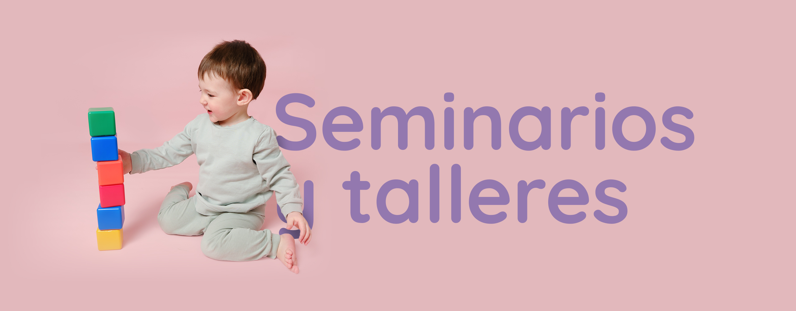 foto de niño con texto seminarios y talleres