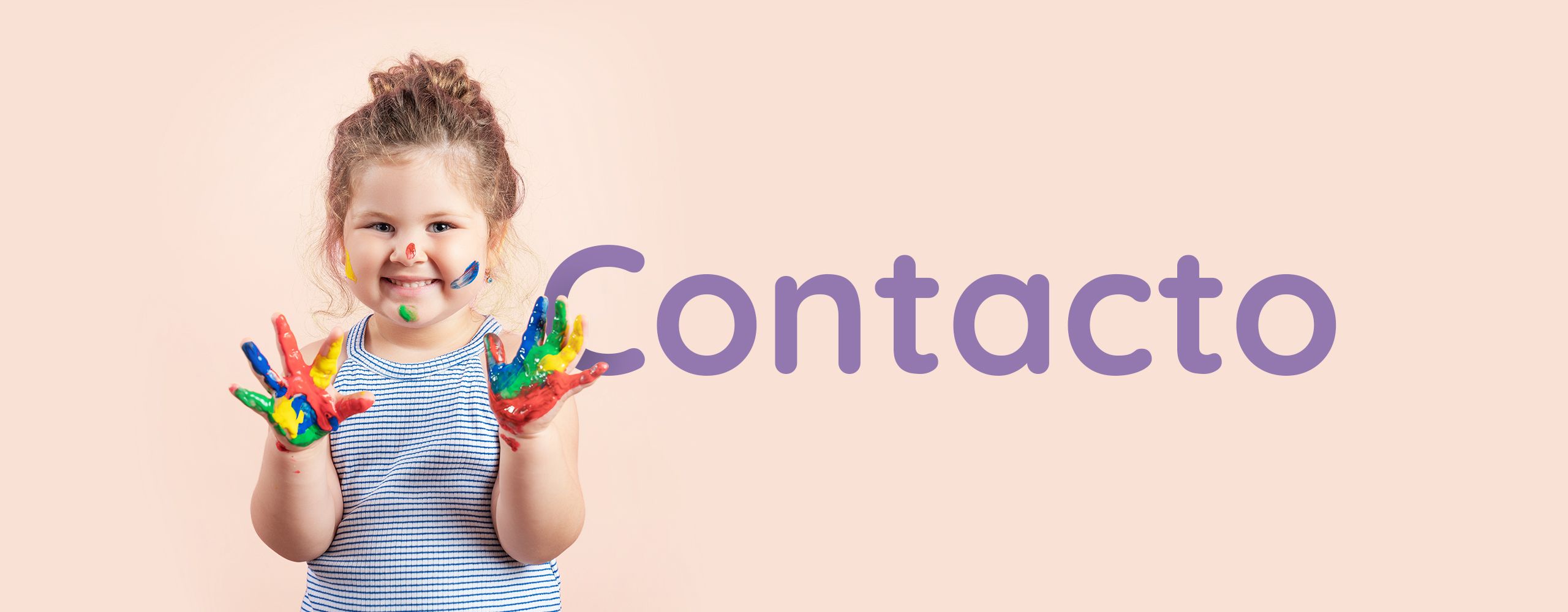 foto de niño con texto contacto