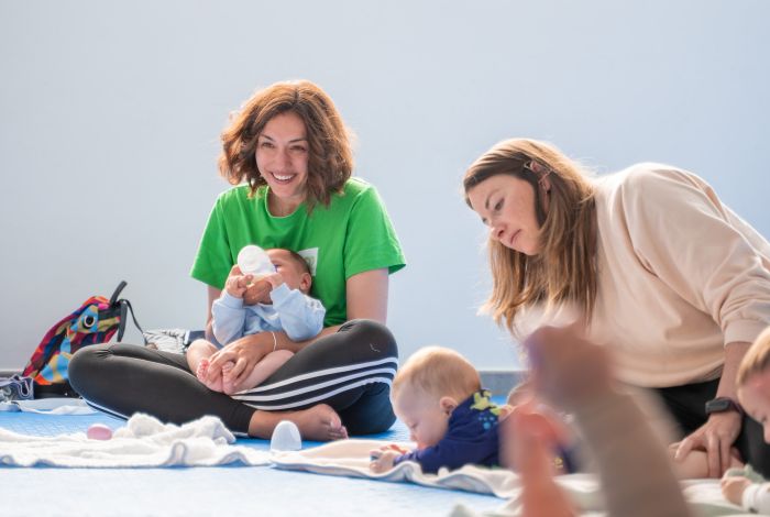 foto de actividad con bebés