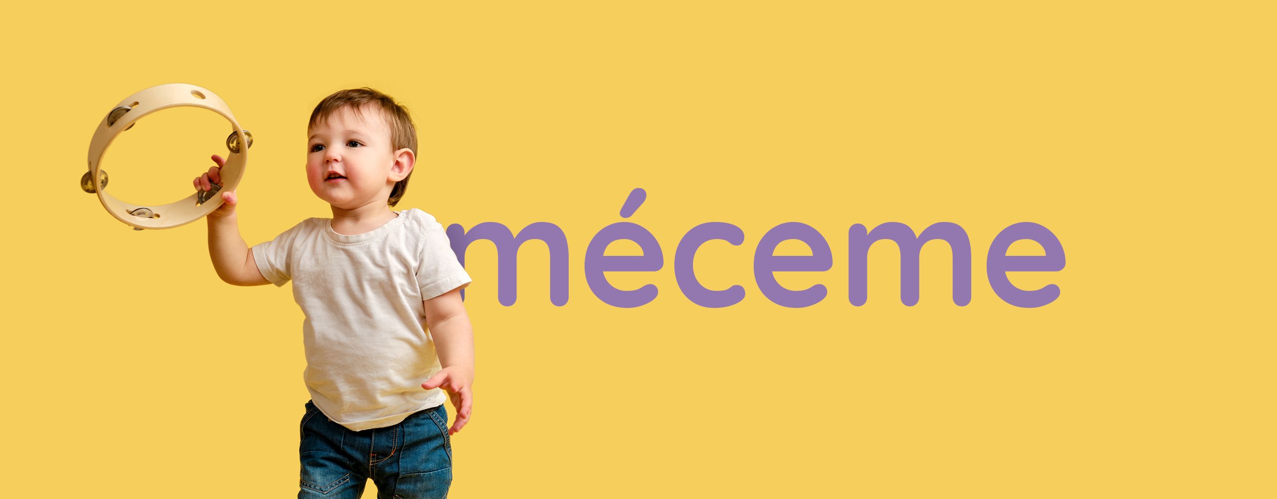 foto de niño con texto méceme