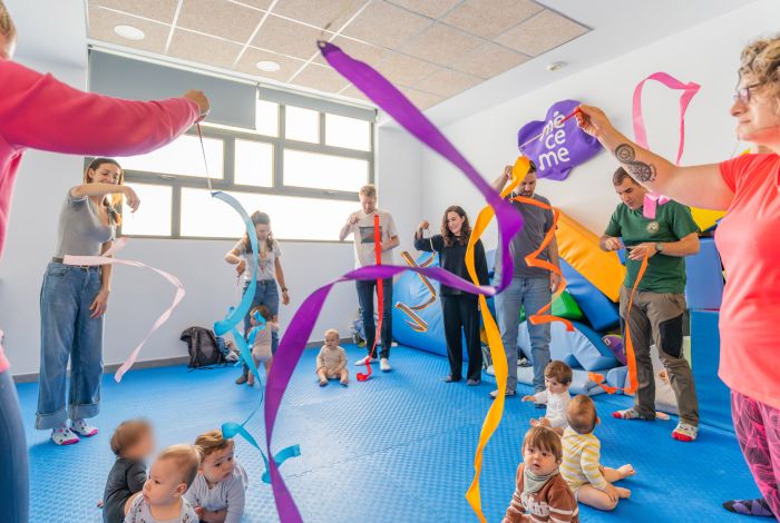 foto de actividad con bebés