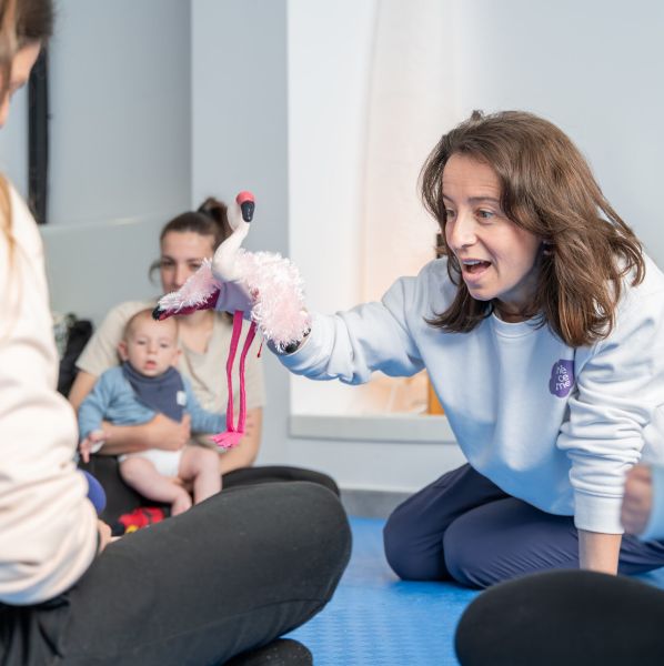 foto de actividad con bebés