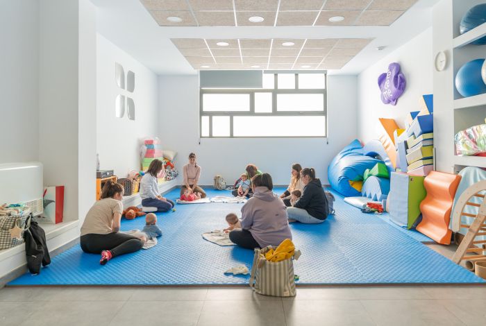 foto de actividad con bebés