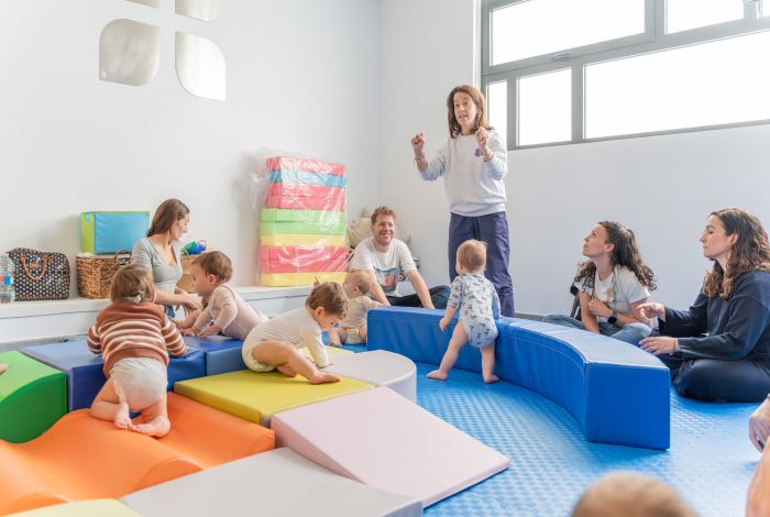foto de actividad con bebés